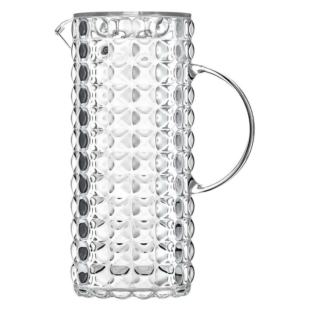 Guzzini Tiffany Collection Acrylic Water Pitcher with Lid Transparent Italy NEW